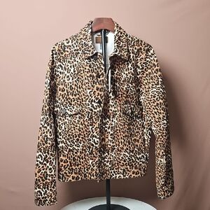 ASOS Leopard Print Teddy Jacket